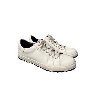 Karl Lagerfeld Paris Shoes Leather Low Top White Mini Sawtooth Soles Mens 12